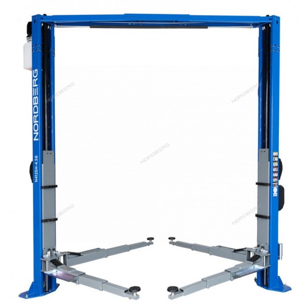 Подъемник двухстоечный 4,5 т, верхняя синхронизация, 380 В, синий NORDBERG N4125H-4,5B