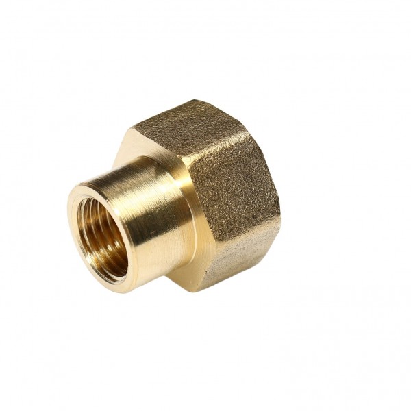 Соединитель резьбовой : внутр. резьба 1/2"x1/4" ЭВРИКА /1/10 ER-FF08/04
