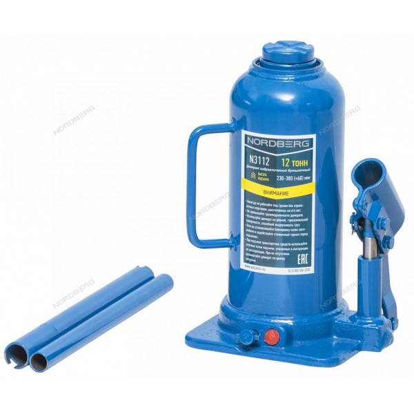 Домкрат бутылочный, 12 т NORDBERG N3112