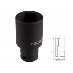 Головка торцевая ударная глубокая шестигранная 1/2, 32 мм TOLSEN TT18282