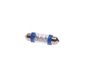Автолампа C10W (SV8,5) 6 LED BLUE 39мм 90лм 12V MEGAPOWER /10 /100 OLD