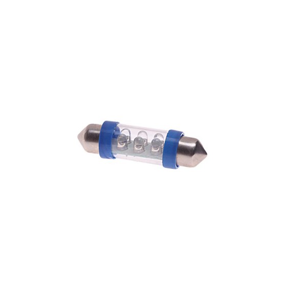 Автолампа C10W (SV8,5) 6 LED BLUE 39мм 90лм 12V MEGAPOWER /10 /100 OLD M-85154B
