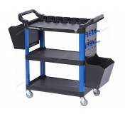 Тележка инструментальная, 3 пластиковые полки, синяя NORDBERG T3B