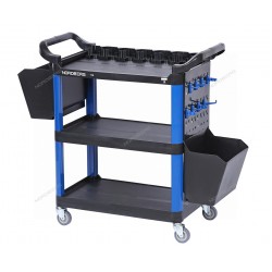 Тележка инструментальная, 3 пластиковые полки, синяя NORDBERG T3B