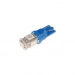 Автолампа T10W (W2,1x9,5d) 5 SMD 5050 BLUE 30лм 12V MEGAPOWER /10 /100 OLD M-10714B