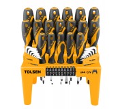 Набор отверток GRIPro, вставки(биты), шестигранники, на подставке, 44 предмета TOLSEN TT20184