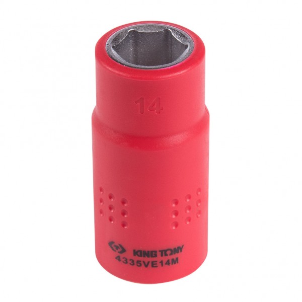Головка торцевая диэлектрическая шестигранная 1/2, 14 мм KING TONY 4335VE14M