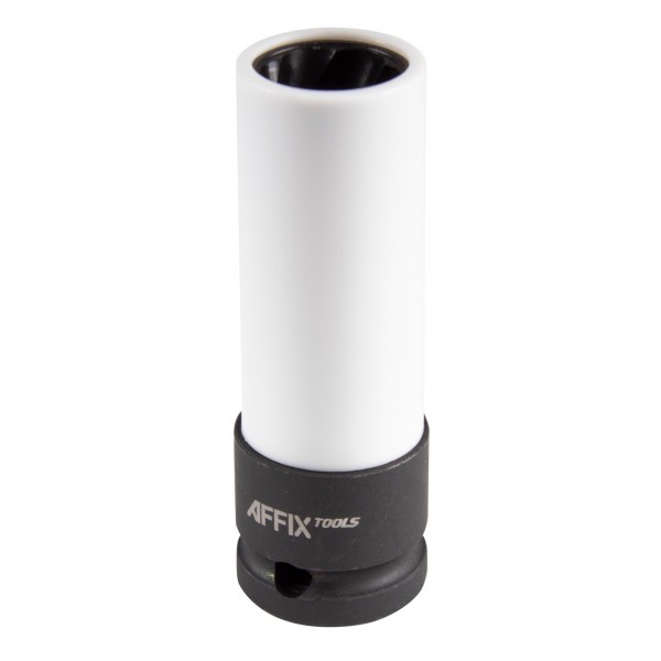 Головка для поврежденного крепежа глубокая 1/2, 17 мм, тонкостенная, пластиковая защита AFFIX AF10931017