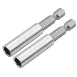 Набор держателей вставок (бит) 1/4, 60 мм, магнитных, для шуруповерта, 2 предмета TOLSEN TT77861