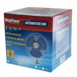 Вентилятор M-502 16см (6") с решеткой металл 24V MEGAPOWER /1/12 HIT M-502-24
