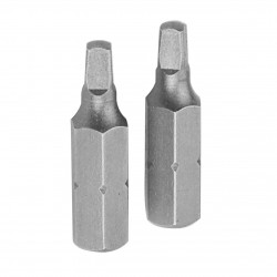 Набор вставок (бит) торцевых 1/4, Square, S2, 25 мм, 2 предмета TOLSEN TT20239