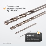Набор сверл по металлу HSS-G 1-10 мм, 19 предметов WDK-DG19