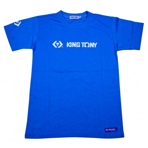 Футболка с логотипом бренда KING TONY (размер: M), синяя KING TONY ZS142B-M