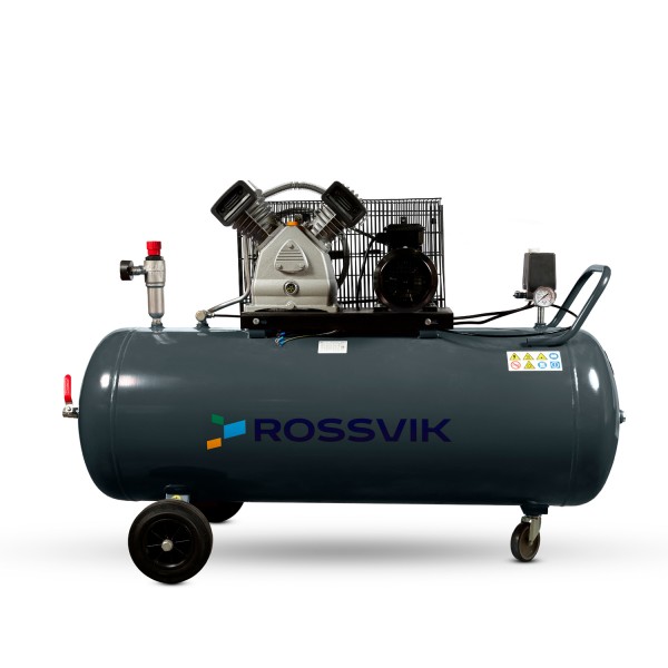 Компрессор поршневой ROSSVIK СБ4/С-200.LB30, 420л/мин, 10бар, ресивер 200л, 380В/2,2кВт RAL7016 СЕРЫ СБ4/С-200.LB30 RAL7016