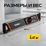 Уровень-угломер электронный с лазером и магнитами TECHNICOM , 2 дисплея, боковой и верхний, автокалибровка, автоотключение, 40 см TC-LA907