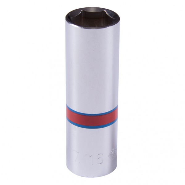 Головка торцевая глубокая шестигранная 1/4, 7/16, дюймовая KING TONY 223514S