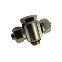 Фитинг двойной (на цилиндр зажима 526U) 6000010 HINGE  TEE Ф6 R1/8"