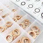 Набор медных шайб, 15 типоразмеров, 150 шт WDK-214067