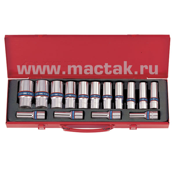 1/2” комплект  глубоких  торцевых головок 4315MR KINGTONY 4315MR
