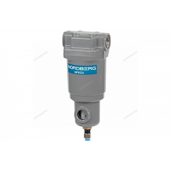 Фильтр воздушный тонкой очистки с предварительной фильтрацией (0,3µm+0,01µm), 1/2", 15 бар NORDBERG NP8124