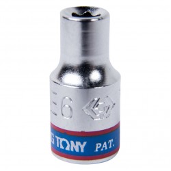 Головка торцевая TORX Е-стандарт 1/4, E6, L = 24 мм KING TONY 237506M