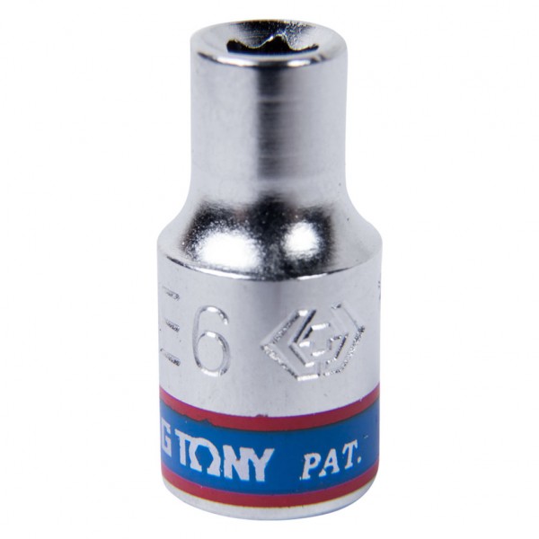 Головка торцевая TORX Е-стандарт 1/4, E6, L = 24 мм KING TONY 237506M