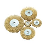 Щетки по металлу для дрели/шуруповерта, набор 5 шт., латунированная сталь OPTIMUS-BR110