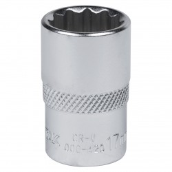 Головка торцевая стандартная двенадцатигранная 1/2, 17 мм МАСТАК 000-42017