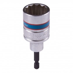 Головка для шуруповерта двенадцатигранная 1/4, 22 мм, L = 80 мм KING TONY 76B822M