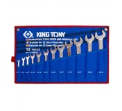 Набор рожковых ключей, 6-32 мм , чехол из теторона, 12 предметов KING TONY 1112MRN