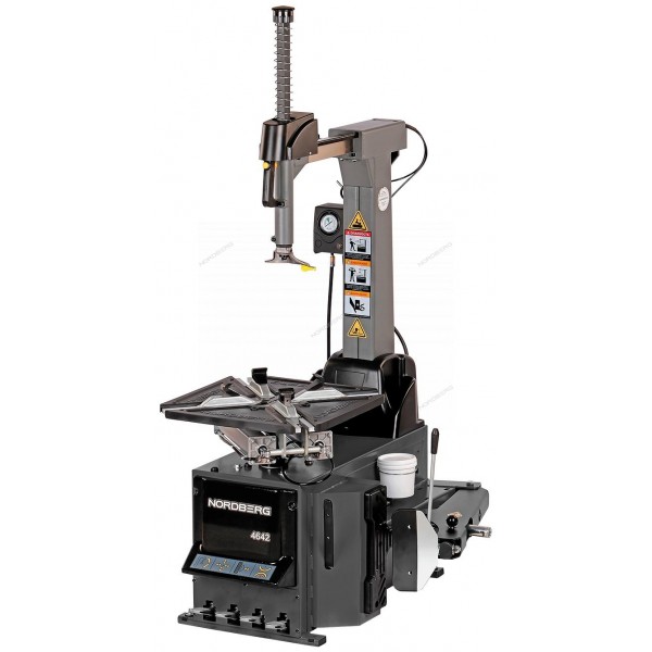 Станок шиномонтажный 380V автомат, 2х скор, стол с накладками, серый NORDBERG 4642(G)