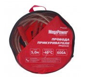 Провода для прикуривания M-60050 600A 5м (медь, морозостойкие) в сумке MEGAPOWER /1/10