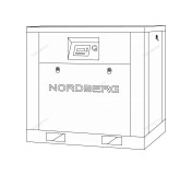 Компрессор винтовой, 11 кВт, 10 бар, 1470 л/мин, без ресивера NORDBERG NCN15