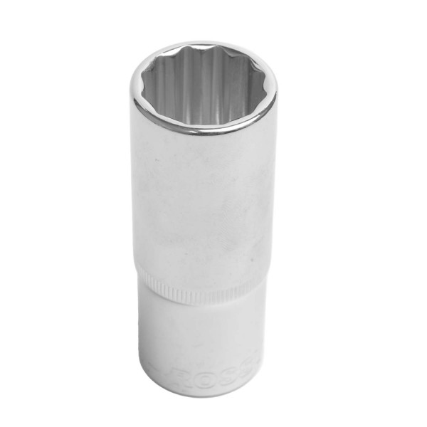 Головка торцевая глубокая 12-гранная ROSSVIK 1/2", 22мм SD121222