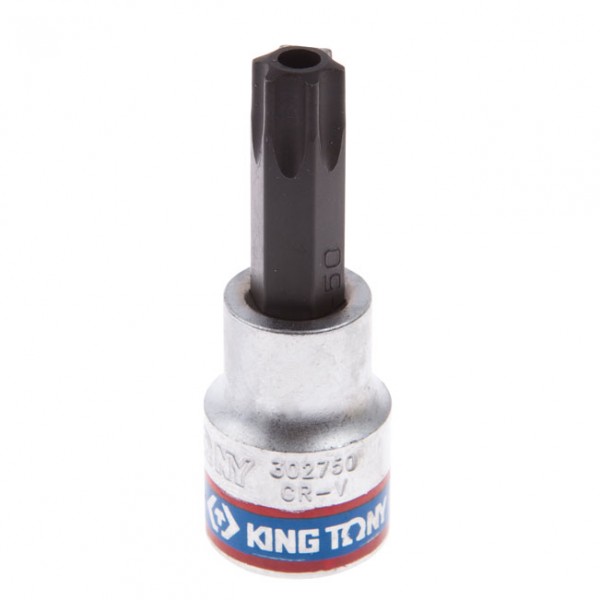 Насадка (бита) торцевая 3/8, Torx, T50, L = 50 мм, с отверстием KING TONY 302750