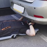 Лежак ремонтный, подкатной, пластиковый, серый OPT-40130G