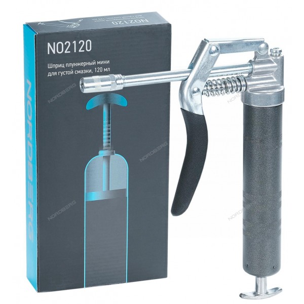 Шприц плунжерный мини для густой смазки, 120 мл NORDBERG NO2120
