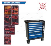 Набор инструментов HIGH VOLTAGE в чёрной тележке, 117 предметов