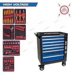 Набор инструментов HIGH VOLTAGE в чёрной тележке, 117 предметов