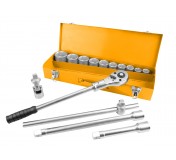 Набор торцевых головок с принадлежностями 3/4, шестигранные, 22-50 мм, 15 предметов TOLSEN TT15148