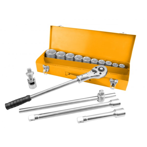 Набор торцевых головок с принадлежностями 3/4, шестигранные, 22-50 мм, 15 предметов TOLSEN TT15148