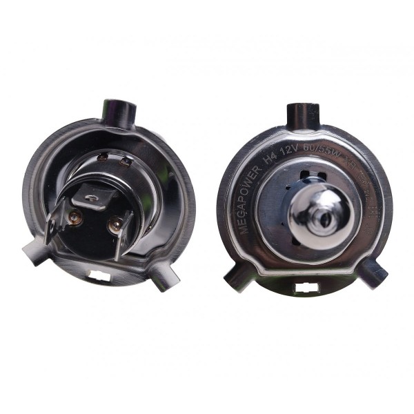 Автолампа H4 (60/55) P43t-38 +120% (бокс, 2шт) 12V MEGAPOWER /1/10 M-37033018