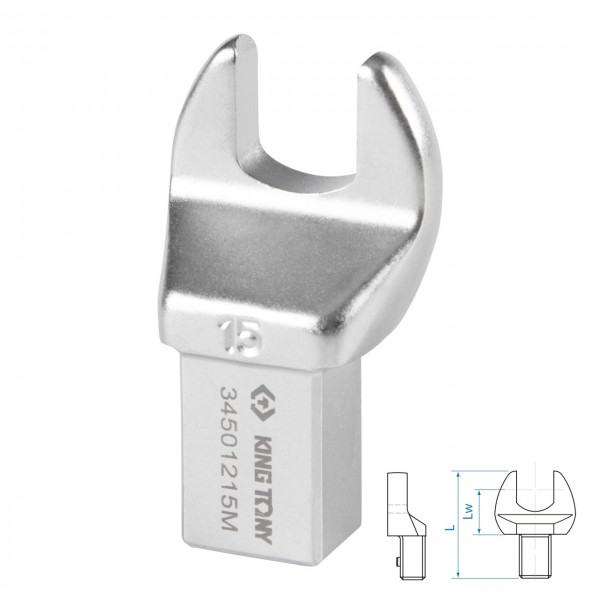 Насадка рожковая серии FIT, 15 мм, 14х18 мм KING TONY 34501215M