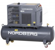 Компрессор винтовой, 4 кВт, 10 бар, 450 л/мин, ресивер 180 л, IP54 NORDBERG NCF5R