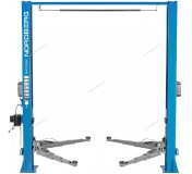Подъемник двухстоечный 4 т, верхняя синхронизация, снятие со стопоров с одной колонны, 380 В, синий NORDBERG N4122HM-4B