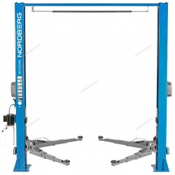 Подъемник двухстоечный 4 т, верхняя синхронизация, снятие со стопоров с одной колонны, 380 В, синий NORDBERG N4122HM-4B