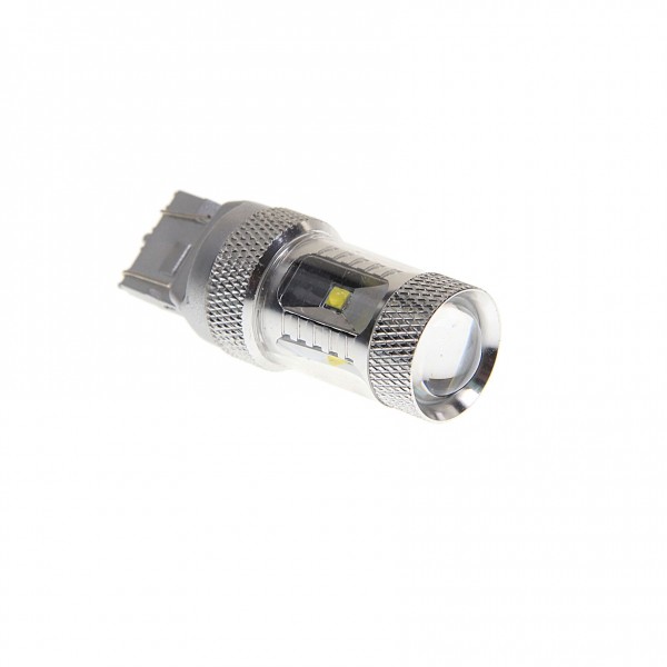 Автолампа W21/5W (W3*16q) 6 SMD WATTS CREE WHITE 480лм 6000K 12V MEGAPOWER /10/50 OLD M-20393DW