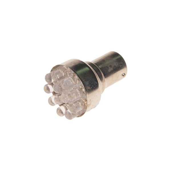 Автолампа P21W (BA15s) 12 LED WHITE 6000K 84лм   12V MEGAPOWER /10 /100 M-56262W