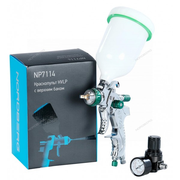 NORDBERG КРАСКОПУЛЬТ  HVLP с верхним баком, сопло 1,4 мм, в коробке NP7114