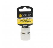 Головка торцевая 22мм 1/2" 6-гранная L=40мм (с держателем) ЭВРИКА ER-91315H  1/96